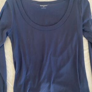 Old Navy Women's Deep Blue Long Sleeve Tee